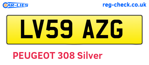 LV59AZG are the vehicle registration plates.