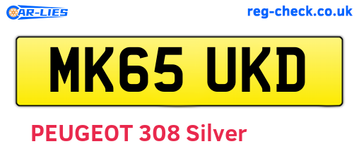 MK65UKD are the vehicle registration plates.