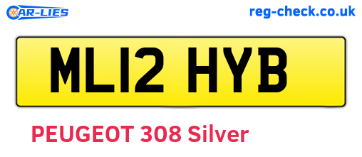 ML12HYB are the vehicle registration plates.