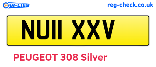 NU11XXV are the vehicle registration plates.