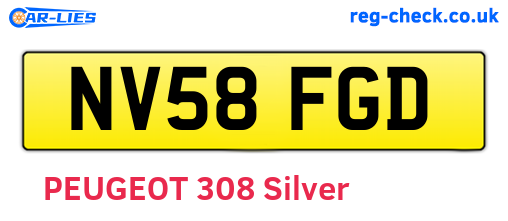 NV58FGD are the vehicle registration plates.