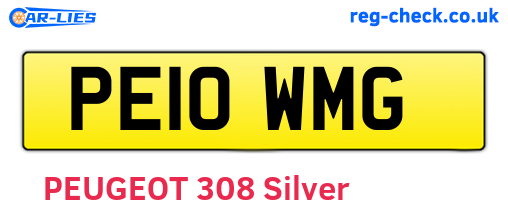 PE10WMG are the vehicle registration plates.
