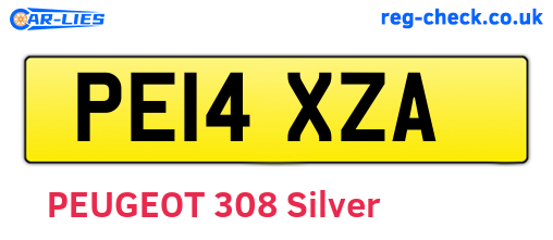 PE14XZA are the vehicle registration plates.