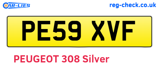 PE59XVF are the vehicle registration plates.