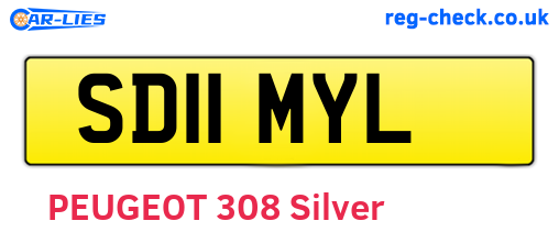 SD11MYL are the vehicle registration plates.