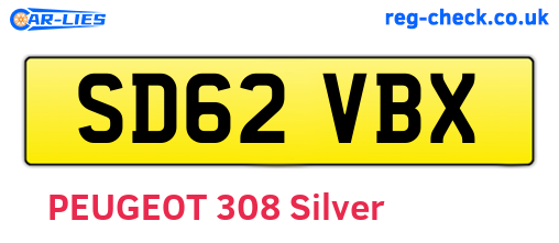 SD62VBX are the vehicle registration plates.