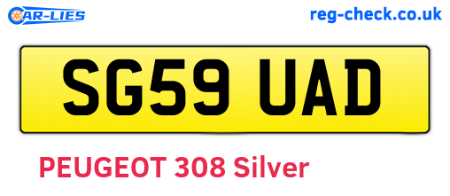 SG59UAD are the vehicle registration plates.