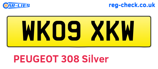 WK09XKW are the vehicle registration plates.