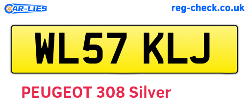 WL57KLJ are the vehicle registration plates.