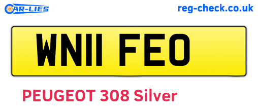 WN11FEO are the vehicle registration plates.