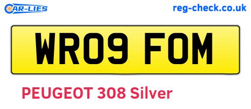 WR09FOM are the vehicle registration plates.