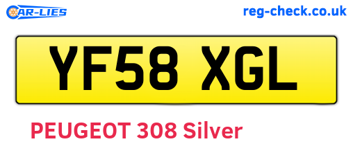 YF58XGL are the vehicle registration plates.