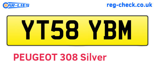 YT58YBM are the vehicle registration plates.