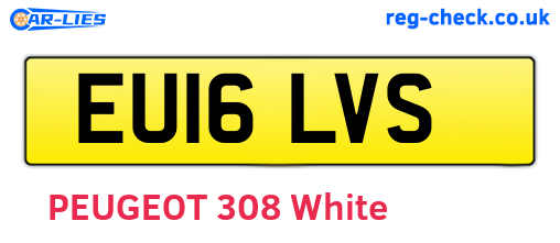 EU16LVS are the vehicle registration plates.