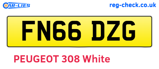 FN66DZG are the vehicle registration plates.