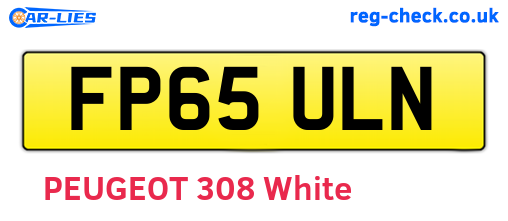 FP65ULN are the vehicle registration plates.