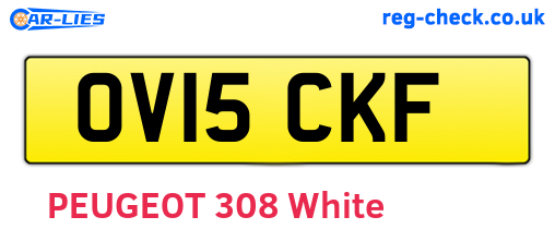 OV15CKF are the vehicle registration plates.