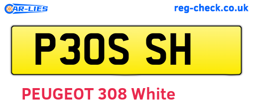 P30SSH are the vehicle registration plates.