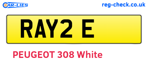 RAY2E are the vehicle registration plates.