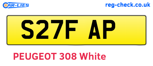 S27FAP are the vehicle registration plates.