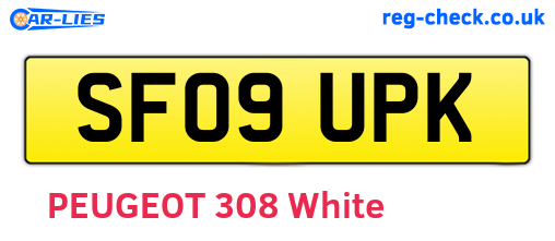 SF09UPK are the vehicle registration plates.