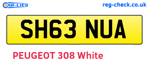 SH63NUA are the vehicle registration plates.