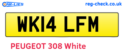 WK14LFM are the vehicle registration plates.