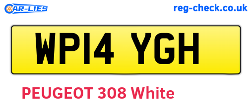 WP14YGH are the vehicle registration plates.