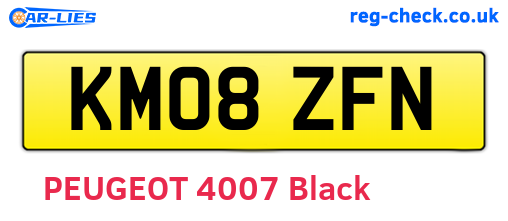 KM08ZFN are the vehicle registration plates.