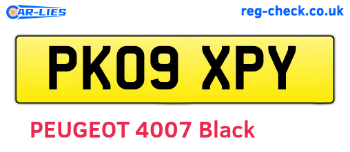 PK09XPY are the vehicle registration plates.