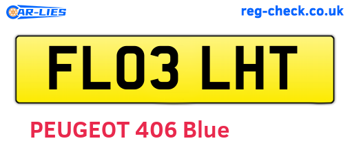 FL03LHT are the vehicle registration plates.
