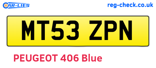 MT53ZPN are the vehicle registration plates.