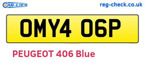 OMY406P are the vehicle registration plates.