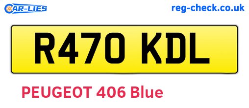 R470KDL are the vehicle registration plates.