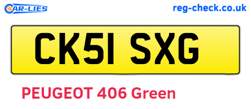 CK51SXG are the vehicle registration plates.