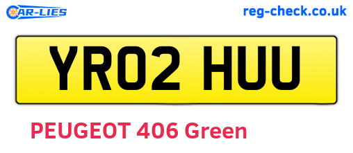 YR02HUU are the vehicle registration plates.
