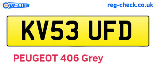 KV53UFD are the vehicle registration plates.