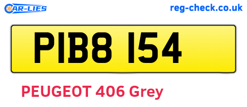 PIB8154 are the vehicle registration plates.