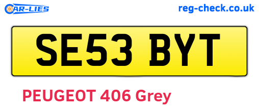 SE53BYT are the vehicle registration plates.