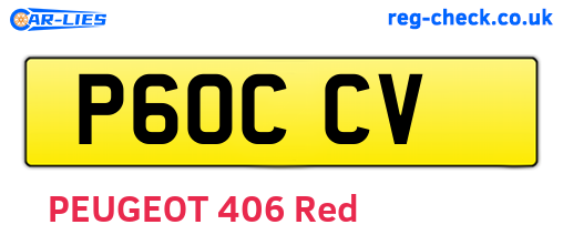 P60CCV are the vehicle registration plates.
