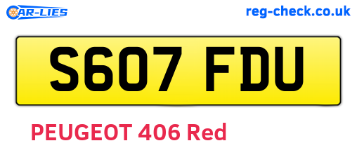 S607FDU are the vehicle registration plates.
