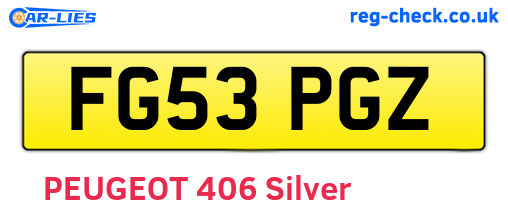FG53PGZ are the vehicle registration plates.