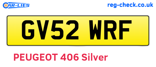 GV52WRF are the vehicle registration plates.