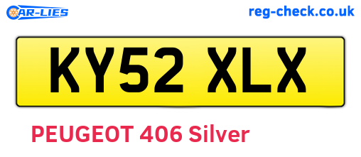 KY52XLX are the vehicle registration plates.