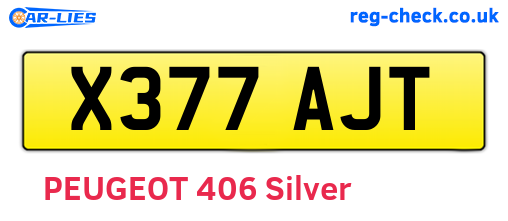 X377AJT are the vehicle registration plates.
