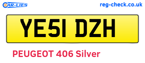YE51DZH are the vehicle registration plates.