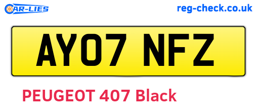 AY07NFZ are the vehicle registration plates.
