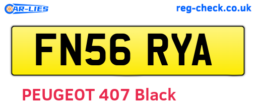 FN56RYA are the vehicle registration plates.