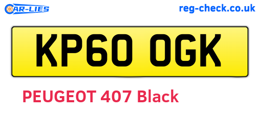KP60OGK are the vehicle registration plates.