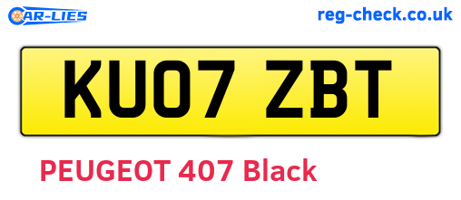 KU07ZBT are the vehicle registration plates.
